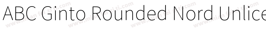 ABC Ginto Rounded Nord Unlicensed T字体转换